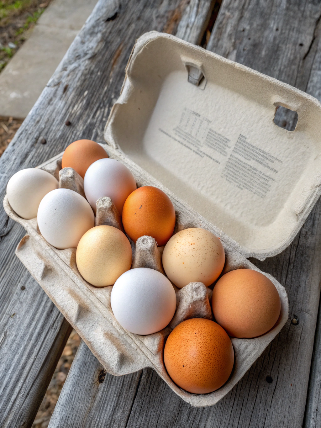 Basket of fresh farm eggs